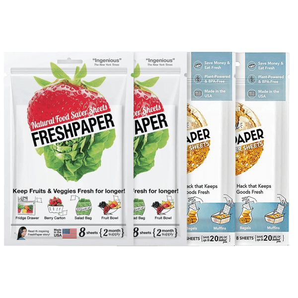  FRESHPAPER Keeps Fruits & Vegetables Fresh for 2-4x
