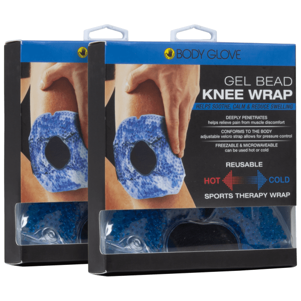 SideDeal 2 pack Body Glove Knee Hot/Cold Gel Bead Wrap