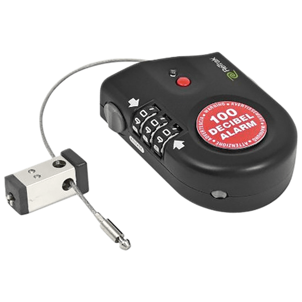 MorningSave 2Pack ReTrak Retractable Cable Lock with Alarm