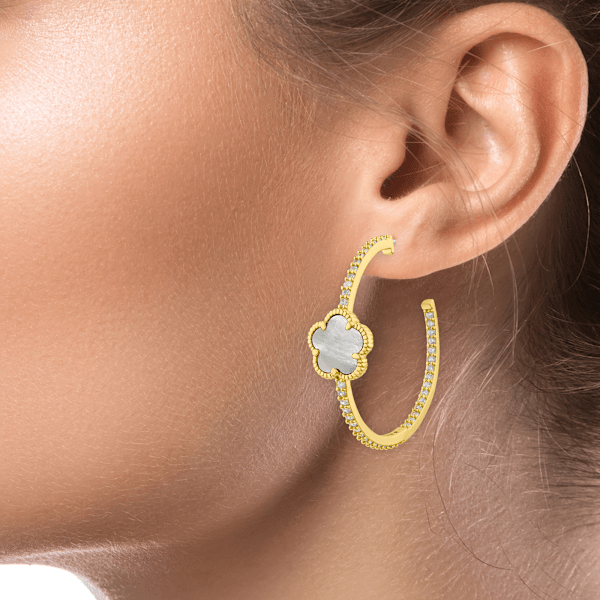 MorningSave: CZ by Kenneth Jay Lane 1 CTTW Open Pave Hoop Earrings