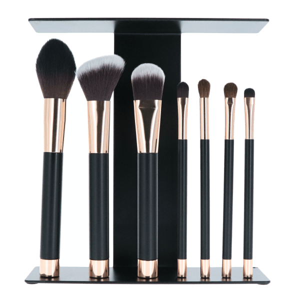 Premium Professional Cosmetic Magnet Brush with Standing Holder, 7 Pieces