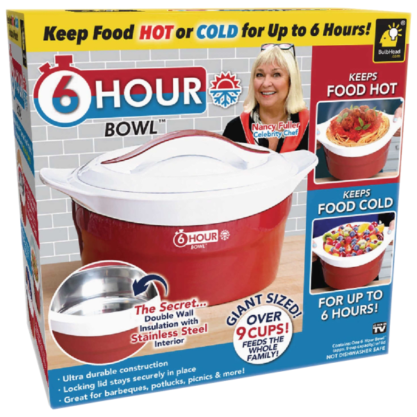 6 Hour Bowl - 4 Pack - As Seen On TV with Celebrity Chef Nancy