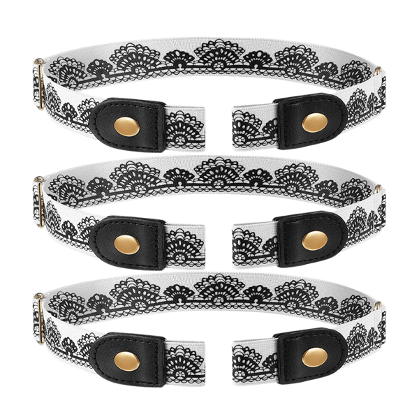 MorningSave 3Pack BuckleFree Adjustable Stretch Belts