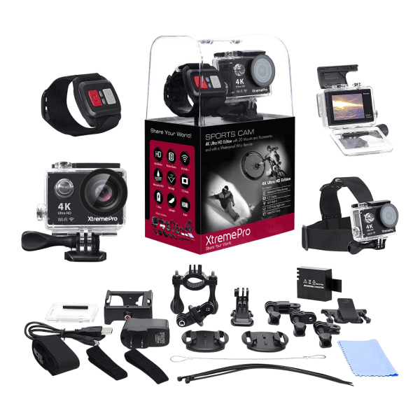 MorningSave XtremePro 4K Ultra HD Action Camera with Wrist Remote and
