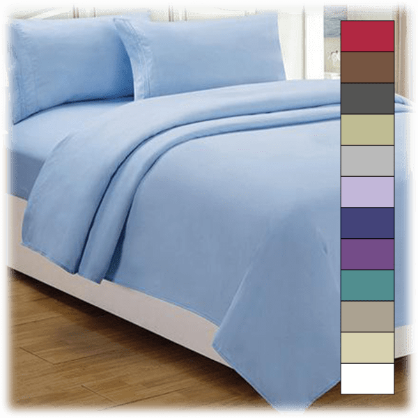MorningSave Lux Decor Collection Microfiber Embroidered Sheet Set