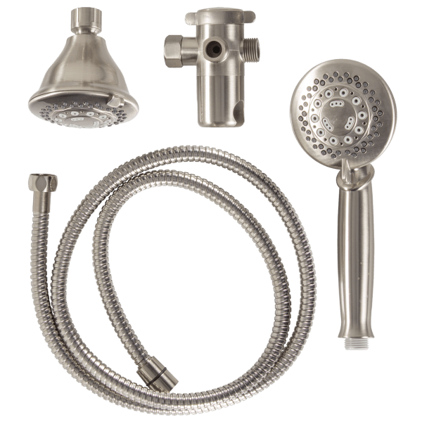 Morningsave Aquaplumb Function Hand Shower And Shower Head In Satin