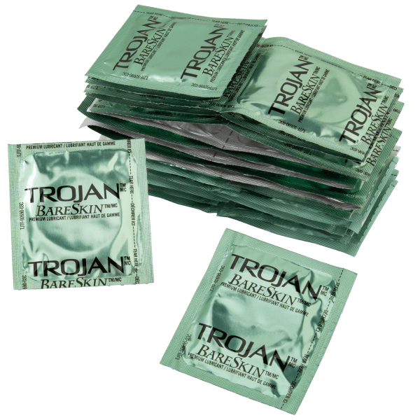 trojan bareskin lubricant Trojan™ BareSkin™ Lubricated Latex Condoms, 3 ct main image 0