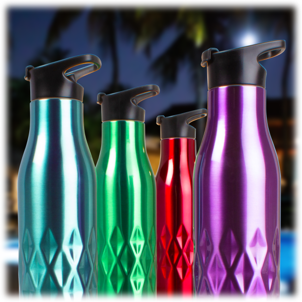 RBX Active 20 Oz Stainless Steel Insulated Water Bottle With Flip Top Lid