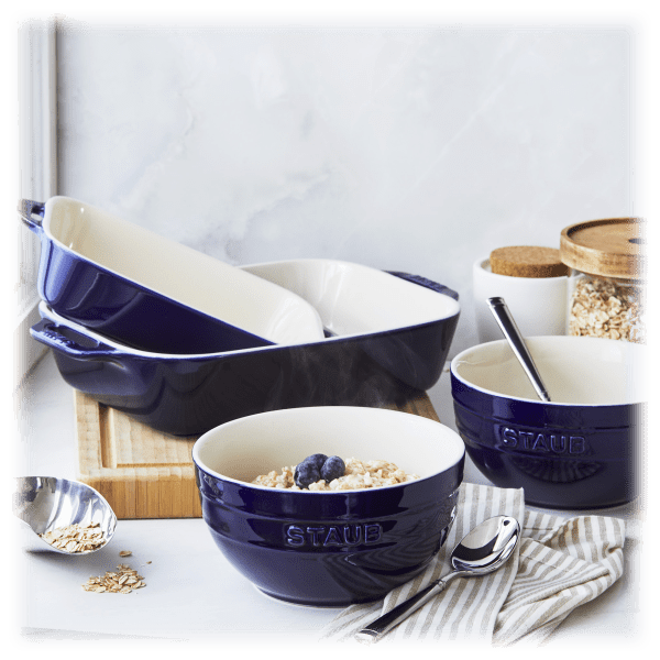 MorningSave Staub Ceramic 4 Piece Baking Dish and Bowl Set