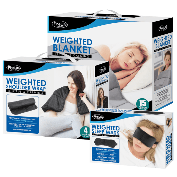 MorningSave FineLife Weighted Shoulder Wrap & Eye Mask or Blanket (15lb)