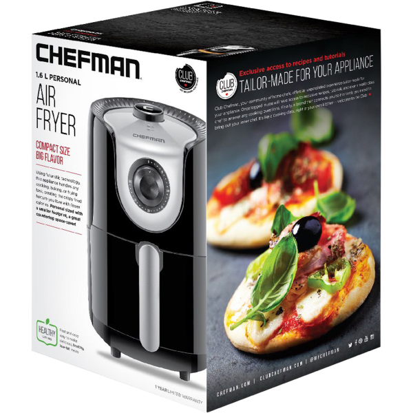 SideDeal Chefman 1.6 Liter/1.7 Quart Personal Compact Mini Air Fryer