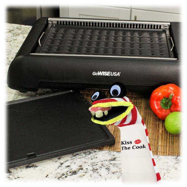 Meh GoWISE USA 2in1 Smokeless Indoor Grill and Griddle with Recipe Book