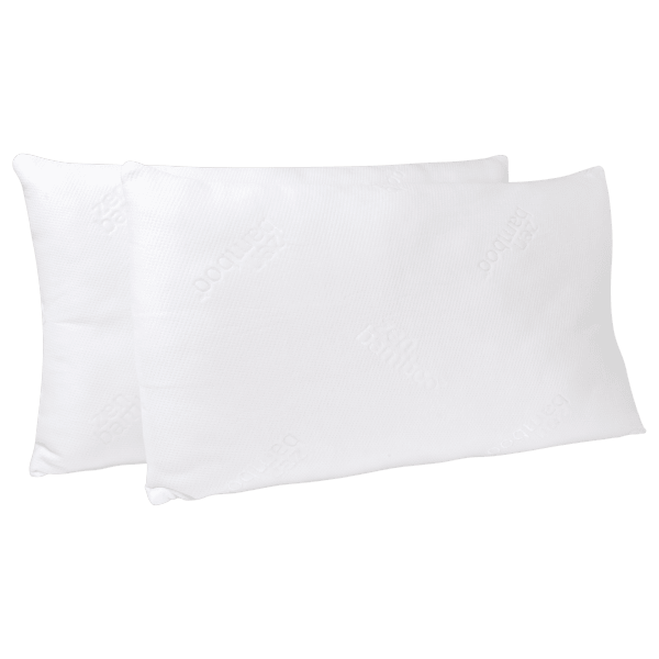 MorningSave 2Pack Zen Bamboo Plush Gel Fiber Pillows