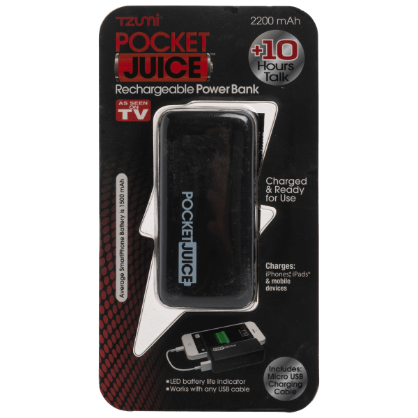 MorningSave Tzumi Pocket Juice Rechargeable Power Bank with LED Indicator