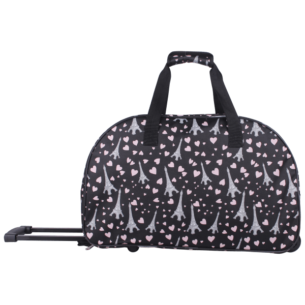 MorningSave Betsey Johnson Designer Carry On Rolling Duffel Bag with