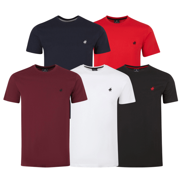 SideDeal 5Pack Pacific Polo Club Men's Short Sleeve Crew Neck TShirts