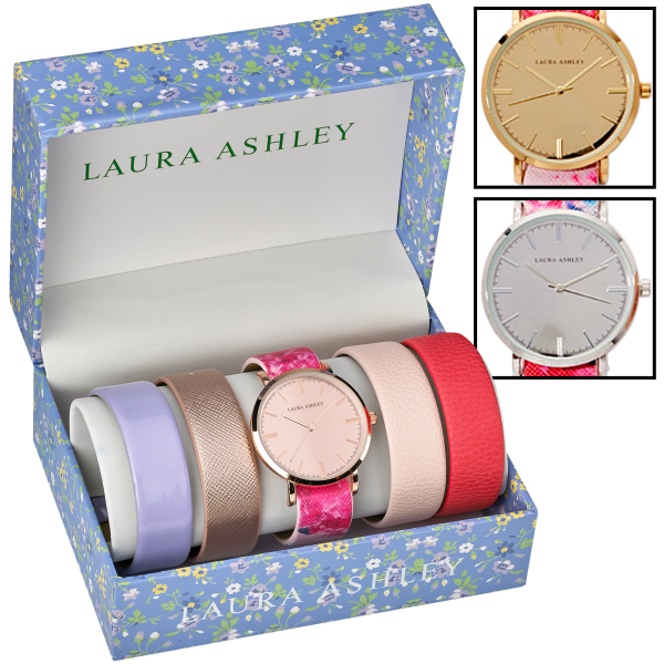 Set OF 4 Laura Ashley Pass Through Watch Straps MorningSave: Laura Ashley Watches with Interchangeable Band Sets main image 3