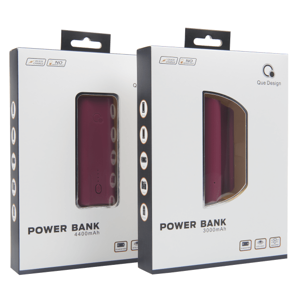 MorningSave 2Pack Que Design 4,400mAh and 3,000mAh Portable Power Banks