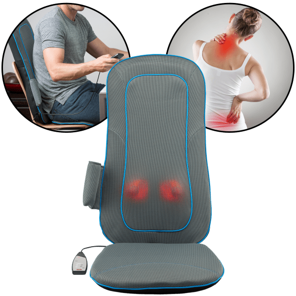 MorningSave FullBack Shiatsu Heated Massager Cushion w/4Heads & Heat by ModernTherapy