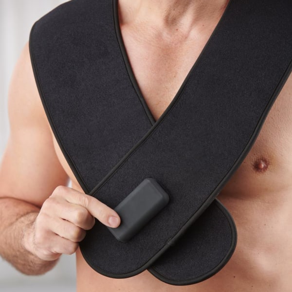 Hammacher Schlemmer: The Neck And Shoulder Vibration And LED Therapy Wrap