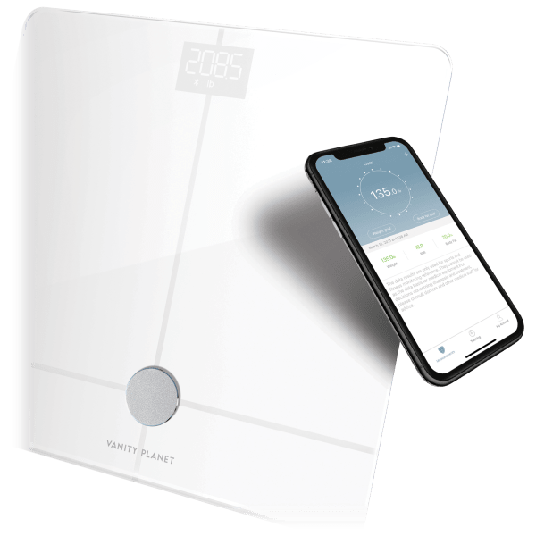 Vanity Planet Formfit+ and Bluetooth Digital Body Analyzer - Smart Scale Tracks 13 Fitness Metrics Including Fat, Weight, Muscle/Bone Mass, Water