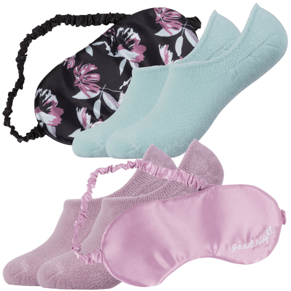 MorningSave 2Pack Laundry by Shelli Segal Cozy Eye Mask and Sock Sets