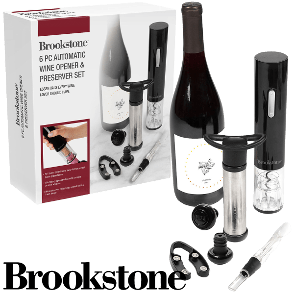 SideDeal Brookstone 6 Piece Wine Opening and Preserver Essentials