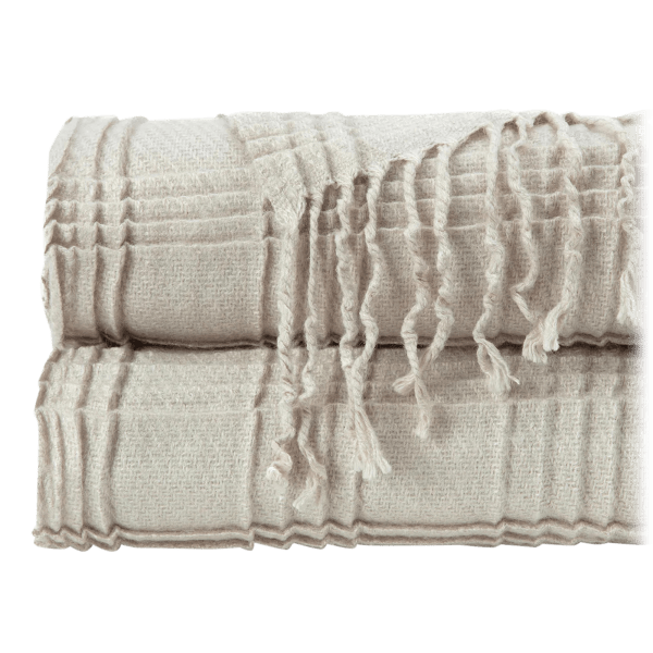 SideDeal 2Pack Chanasya Pleated Plaid Throw Blanket