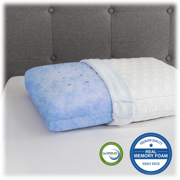 MorningSave SensorPEDIC Luxury GelInfused Memory Foam Pillow with