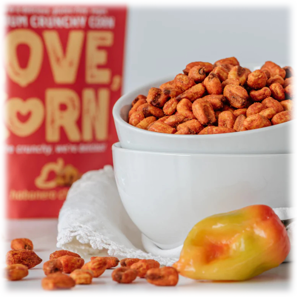 SideDeal 100Pack Love, Corn Premium Crunchy Corn (0.7 oz, Habanero)
