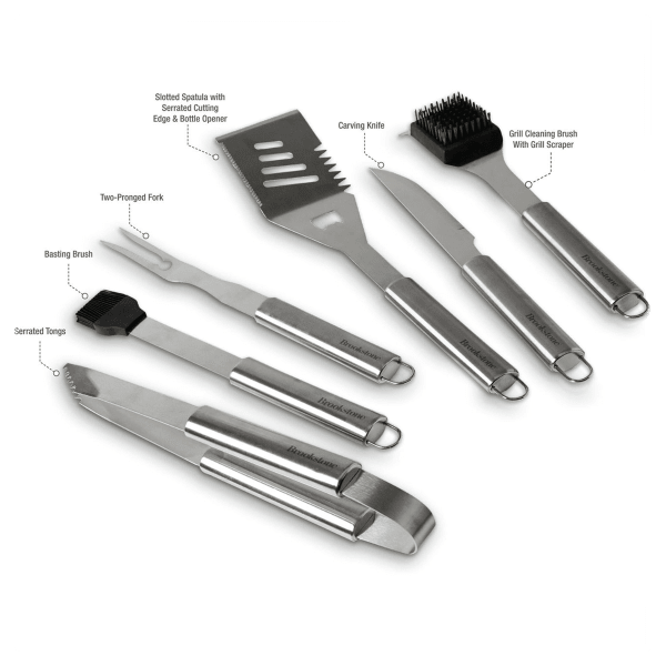 MorningSave Brookstone 6 Piece Stainless Steel Grill Set