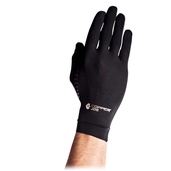 SideDeal Copper Joe Pair of Full Finger Hand Compression Gloves