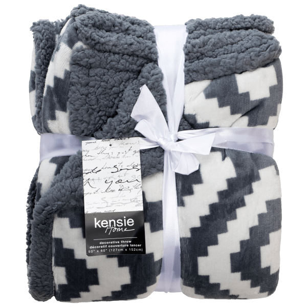 MorningSave Kensie Christie Sherpa Throw 50" x 60"