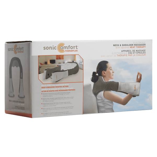 Sonic Comfort Electronic Neck & Shoulder Massager with Optional Heat Therapy