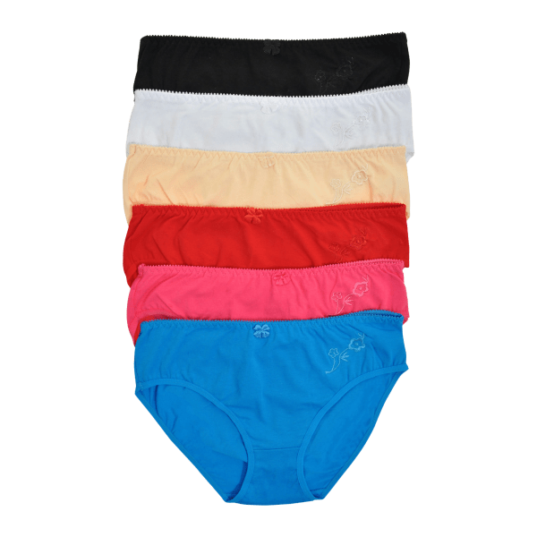 MorningSave 6Pack Angelina Cotton MidRise Bikini Panties with