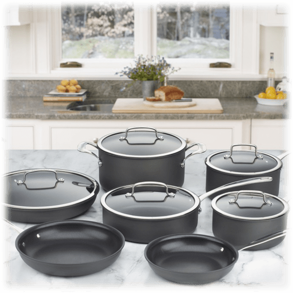 Cuisinart® 12Piece Anodized DishwasherSafe Cookware Set