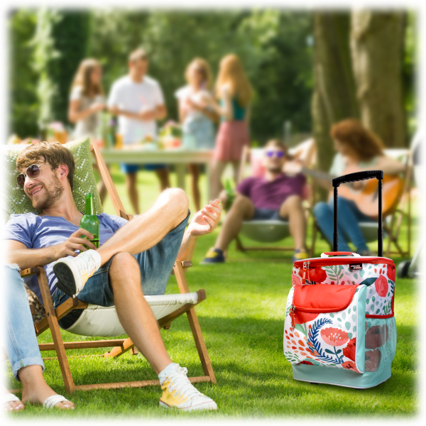 MorningSave Polar Pack 40 Can Cooler with Wheels