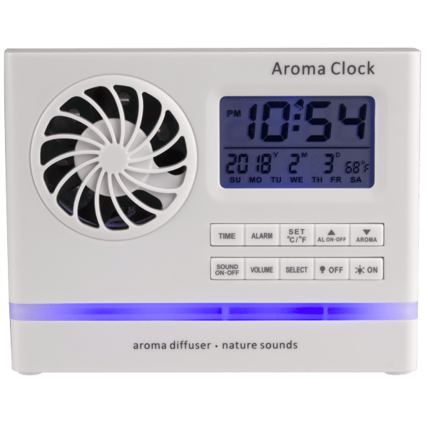 MorningSave Aroma Alarm Clock with Nature Sounds & LED Light