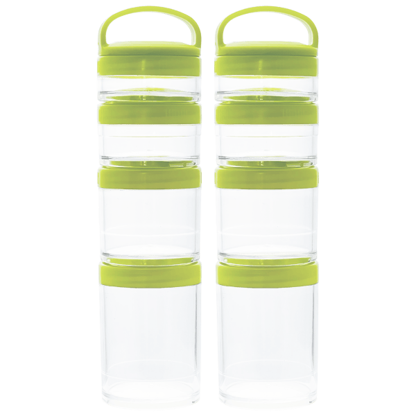 2-Pack: Ztech Go-Snack Stackable Food Containers - Black