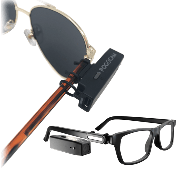 Pogocam – Caméra Wearable Magnétique Pour Lunettes, Photo & Vidéo HD, Bluetooth