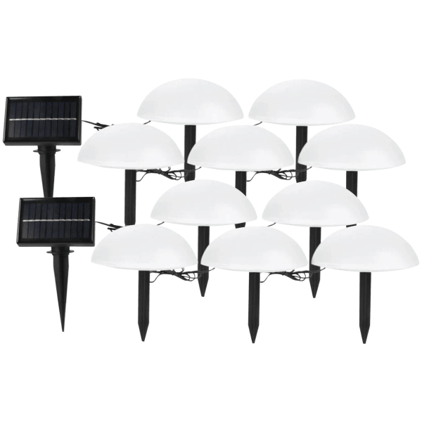 MorningSave 10Pack Brookstone Solar Powered LED Garden Stake Lights