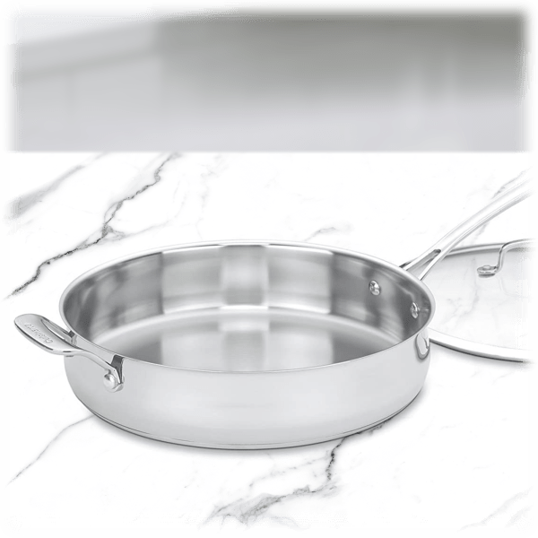 Cuisinart 5-Qt. Contour Stainless Saute Pan with Helper Handle