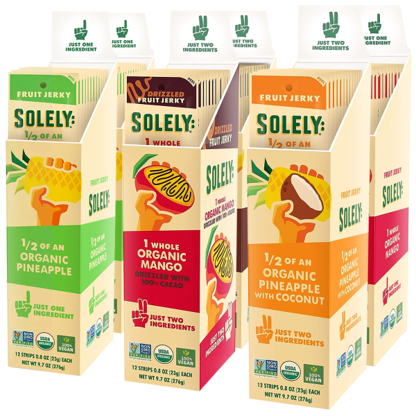 Meh 72Pack Solely Organic Fruit Jerky