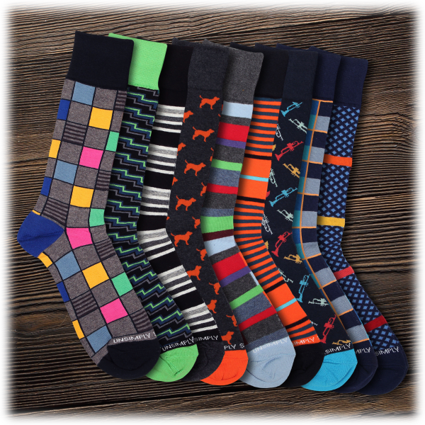 Meh 9Pack Unsimply Stitched Mens Dress Socks