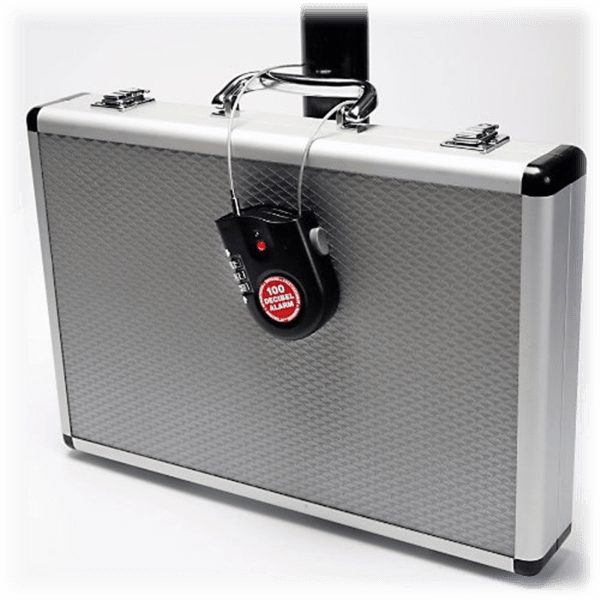 MorningSave 2Pack ReTrak Retractable Cable Lock with Alarm