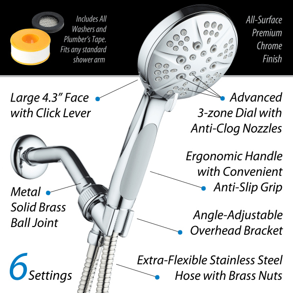 MorningSave NOTILUS HighPressure Luxury Spa Hand Shower Head (non