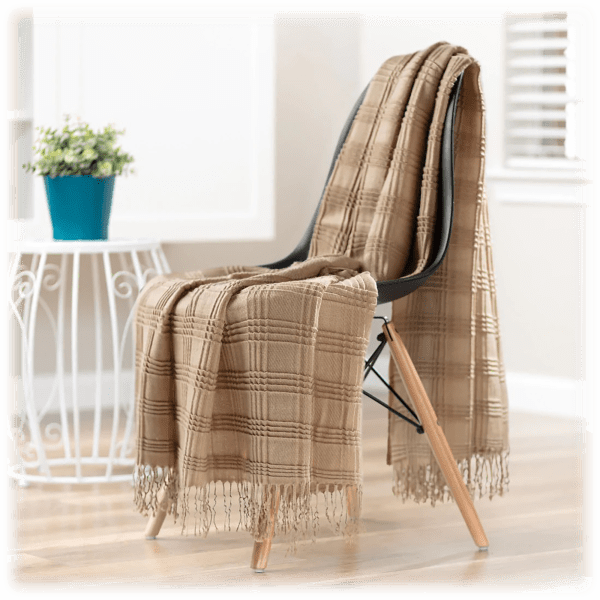 SideDeal 2Pack Chanasya Pleated Plaid Throw Blanket