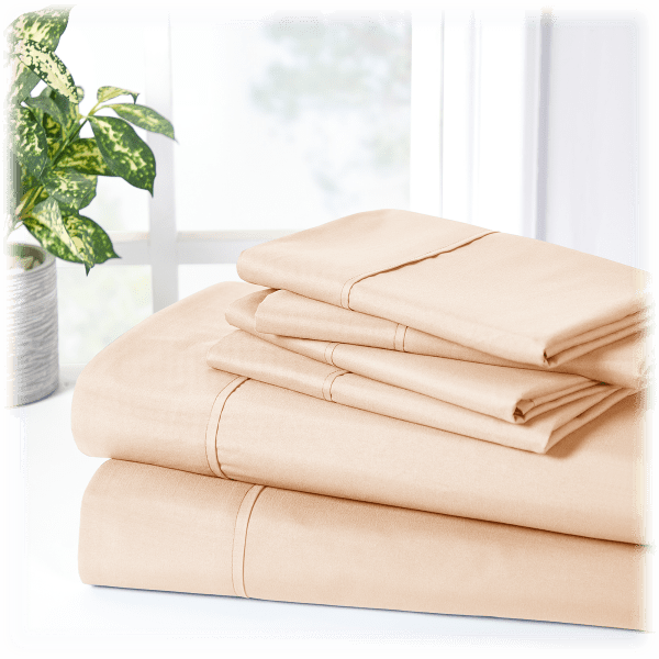 Meh Bibb Home 6Piece Rayon from Bamboo Sheets with SureGrip Straps