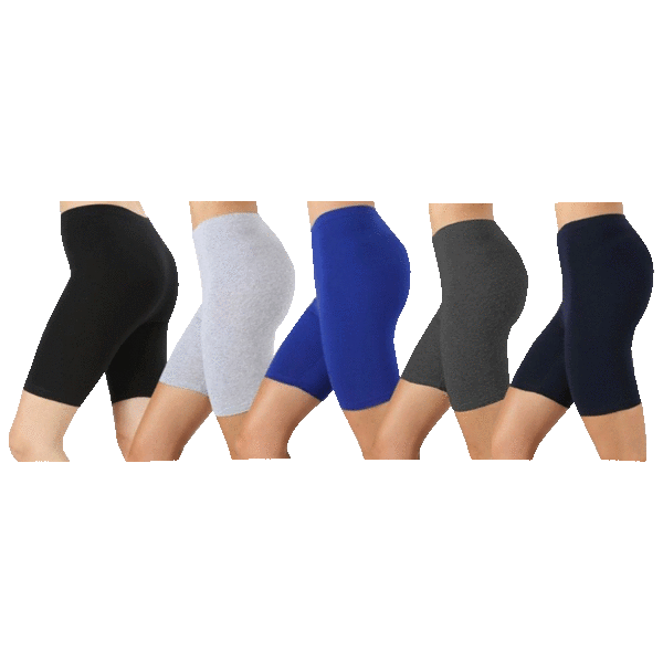 MorningSave: 4-Pack: Women's Premium Cotton Biker Shorts