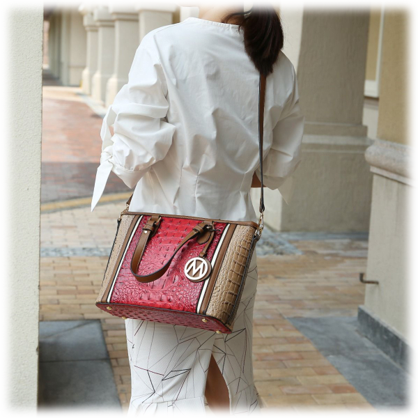 MKF Aphelia Croc-Embossed Handbag by Mia K.